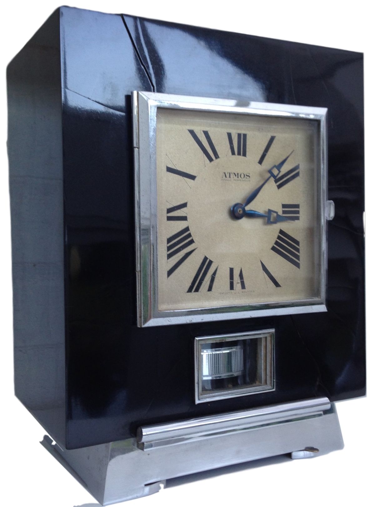 M197 Atmos clock in black case with print, J.L. Reutter UNNUMBERED! - image 1