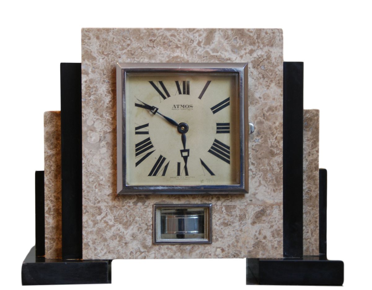 M158 French marble Reutter Atmos mantel timepiece - image 1