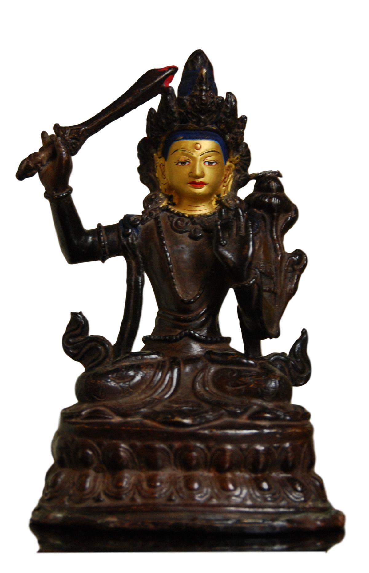 Oda 36 Chinees-Tibetaanse verguld bronzen figuur van een godheid - afbeelding 1