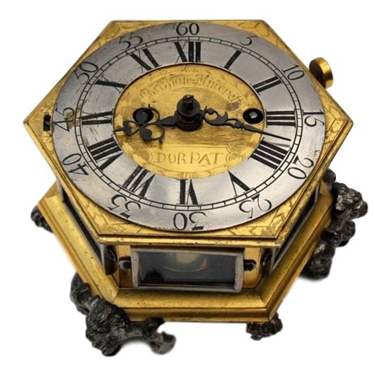 T18 Table clock with fusee movement, signed by the Dutch maker Christian Minepott - image 1