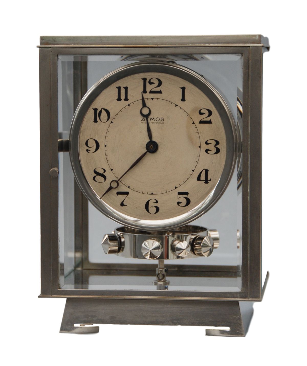 M176 Nickel plated art deco J. L. Reutter four-glass Atmos clock - image 1