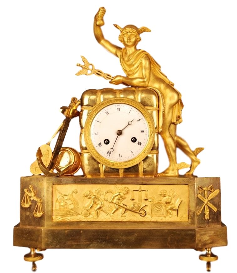 ABS29 Franse pendule, met een 'Mercurius/Hermes' voorstelling - afbeelding 1
