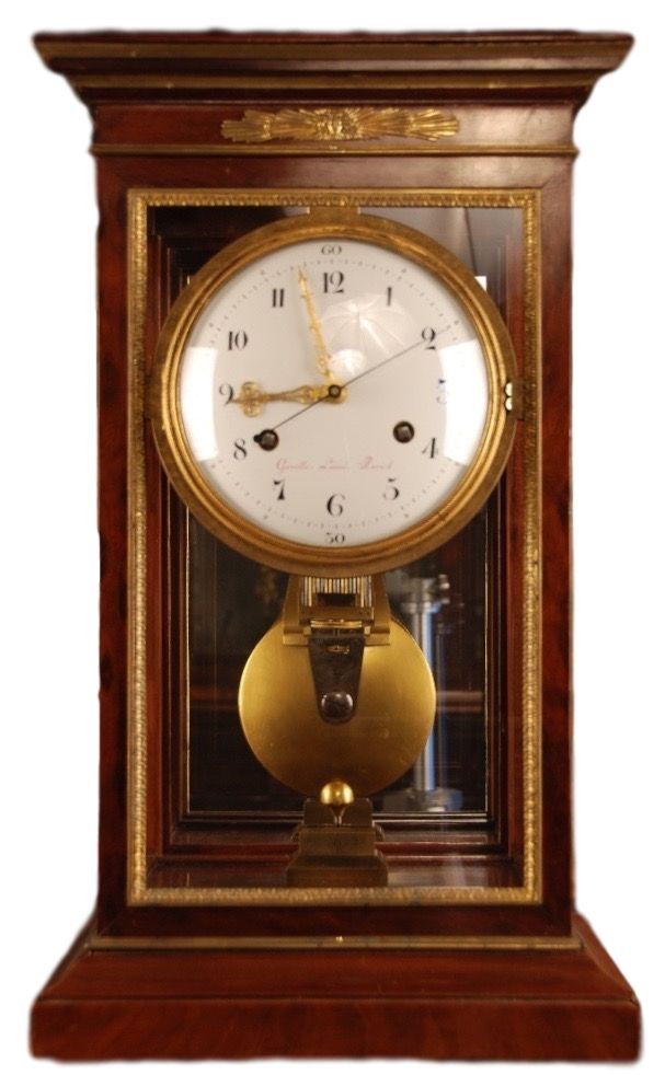 T04 French ormolu mounted glazed mahogany regulator, ca. 1780. - image 1