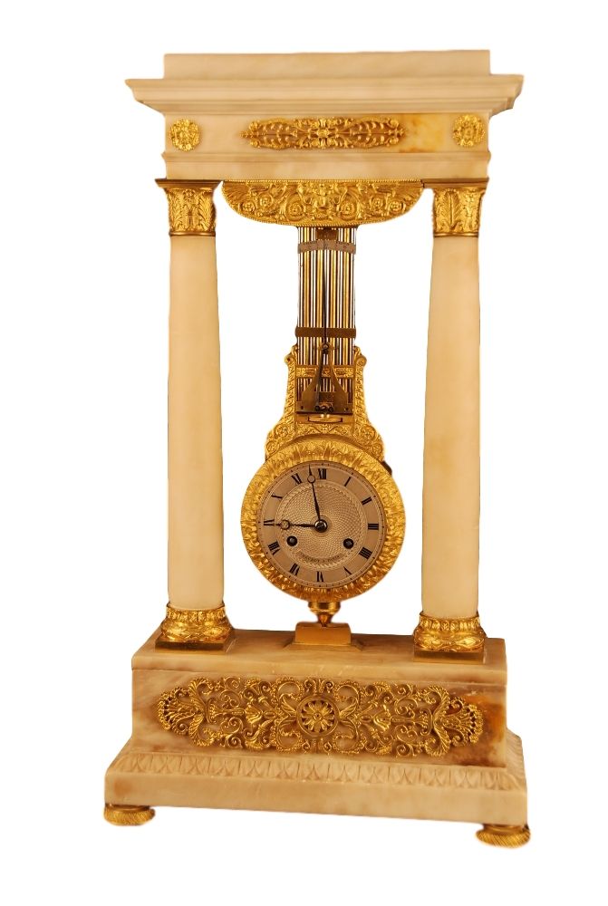 M86 French Marble and Ormolu Swinging Portico Clock, Béchot à  Paris. - image 1