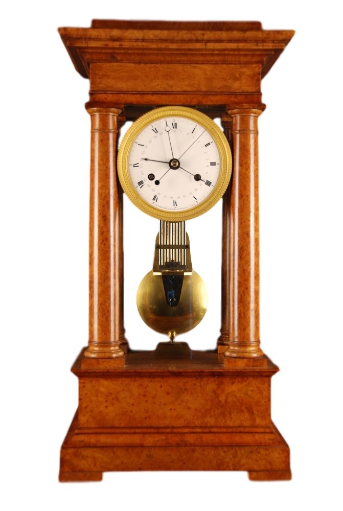 T08 Amboina wood 4 sides glazed Table regulator. - image 1