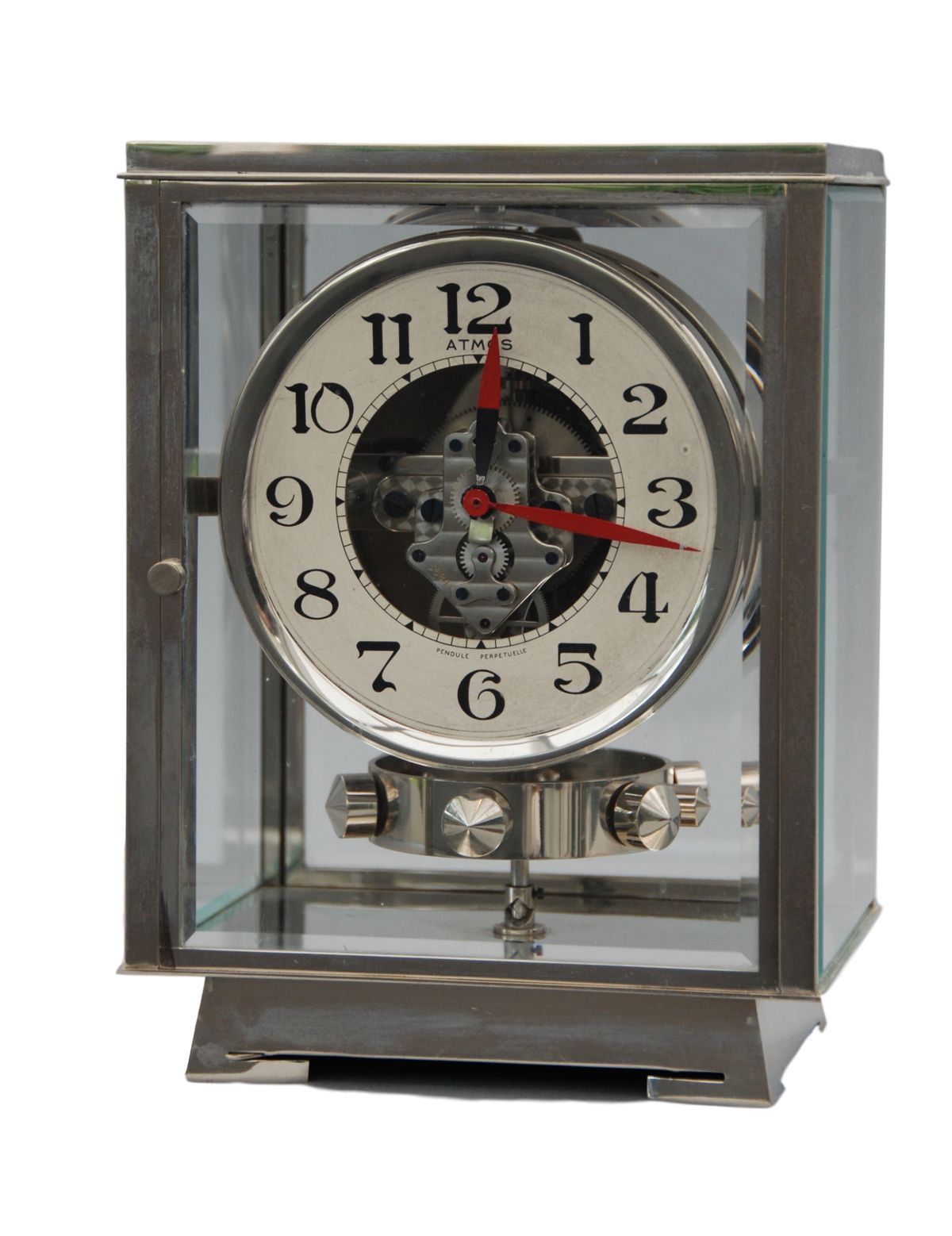 M183 Nickel plated art deco J. L. Reutter four-glass Atmos clock - image 1