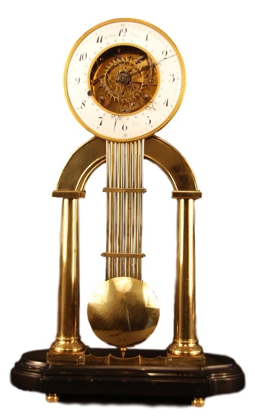S01 Skeleton clock with glass dome - image 1