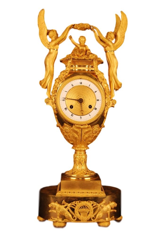 M60 Vuurverguld bronzen vaaspendule - afbeelding 1