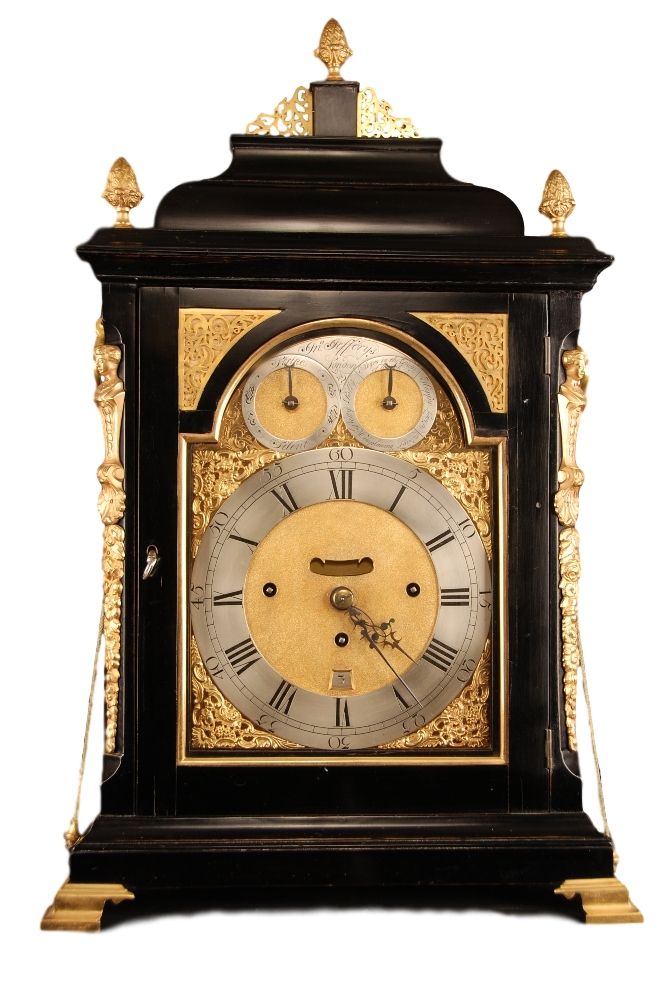 BR05 Large tableclock with music automaton playing 4 melodies with 18 hamers on 10 bells, - image 1