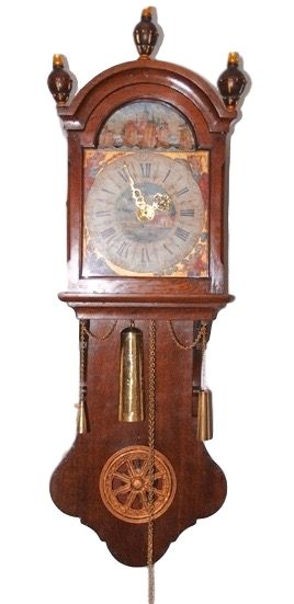 DW32 Frisian Wall clock 'Spinnekopje' with rocking shipps automaton. - image 1