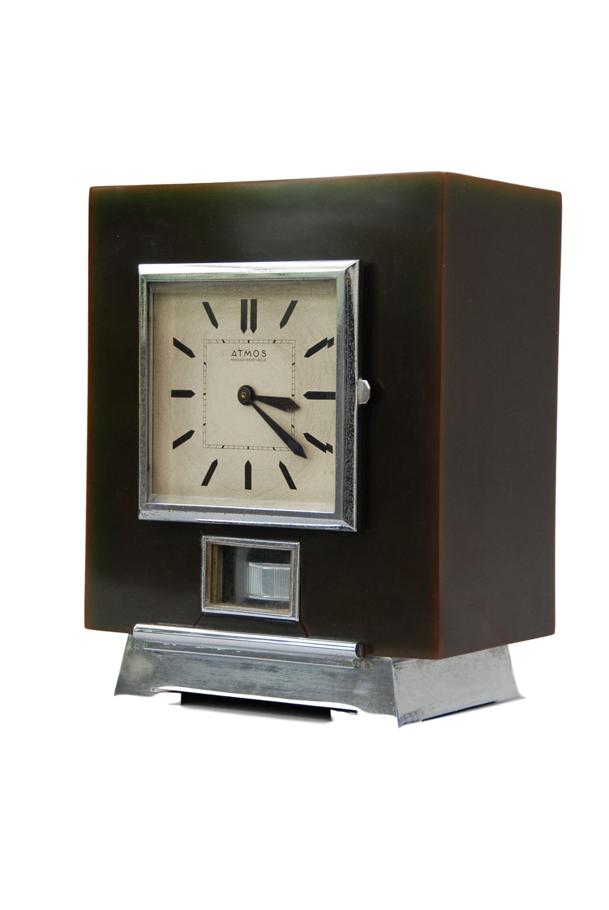 M198 Atmos in donkergroene kast, J.L.Reutter nummer 5013 - afbeelding 1