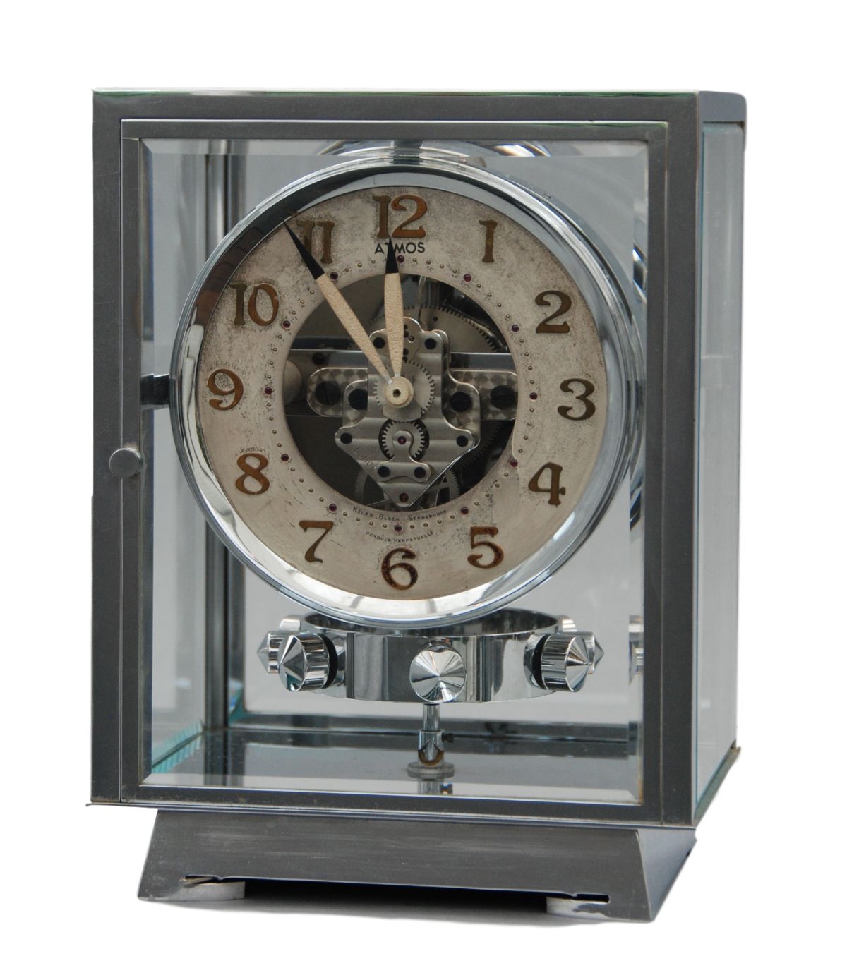 M200 Chrome  plated art deco J. L. Reutter five-glass Atmos clock - image 1