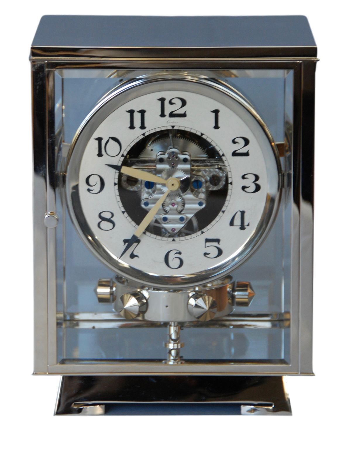M203 Nikkel art deco JL Reutter vier glazen Atmos klok - afbeelding 1