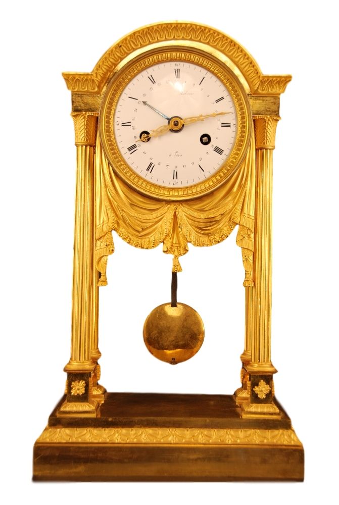 M12 Franse vuurvergulde pendule - afbeelding 1