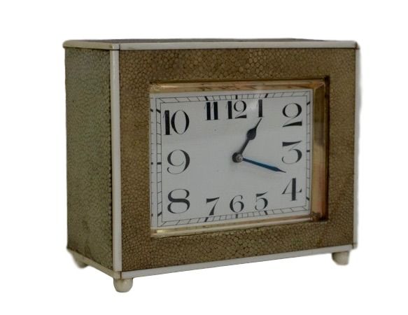C23 IMPORTANT CLEMENT ROUSSEAU SHAGREEN CLOCK - image 1