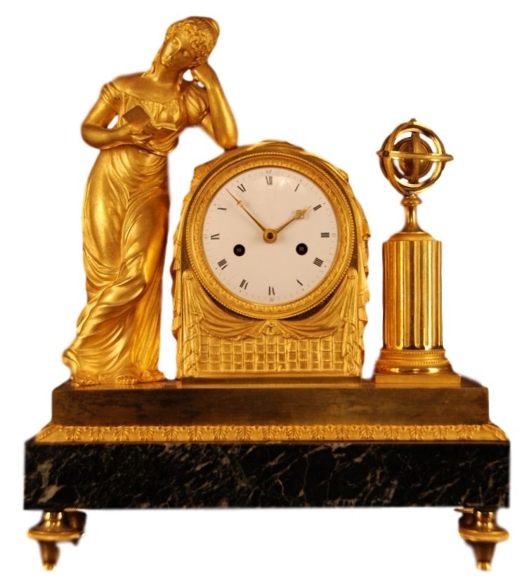 M40 French mantle clock 'La Liseuse' - image 1