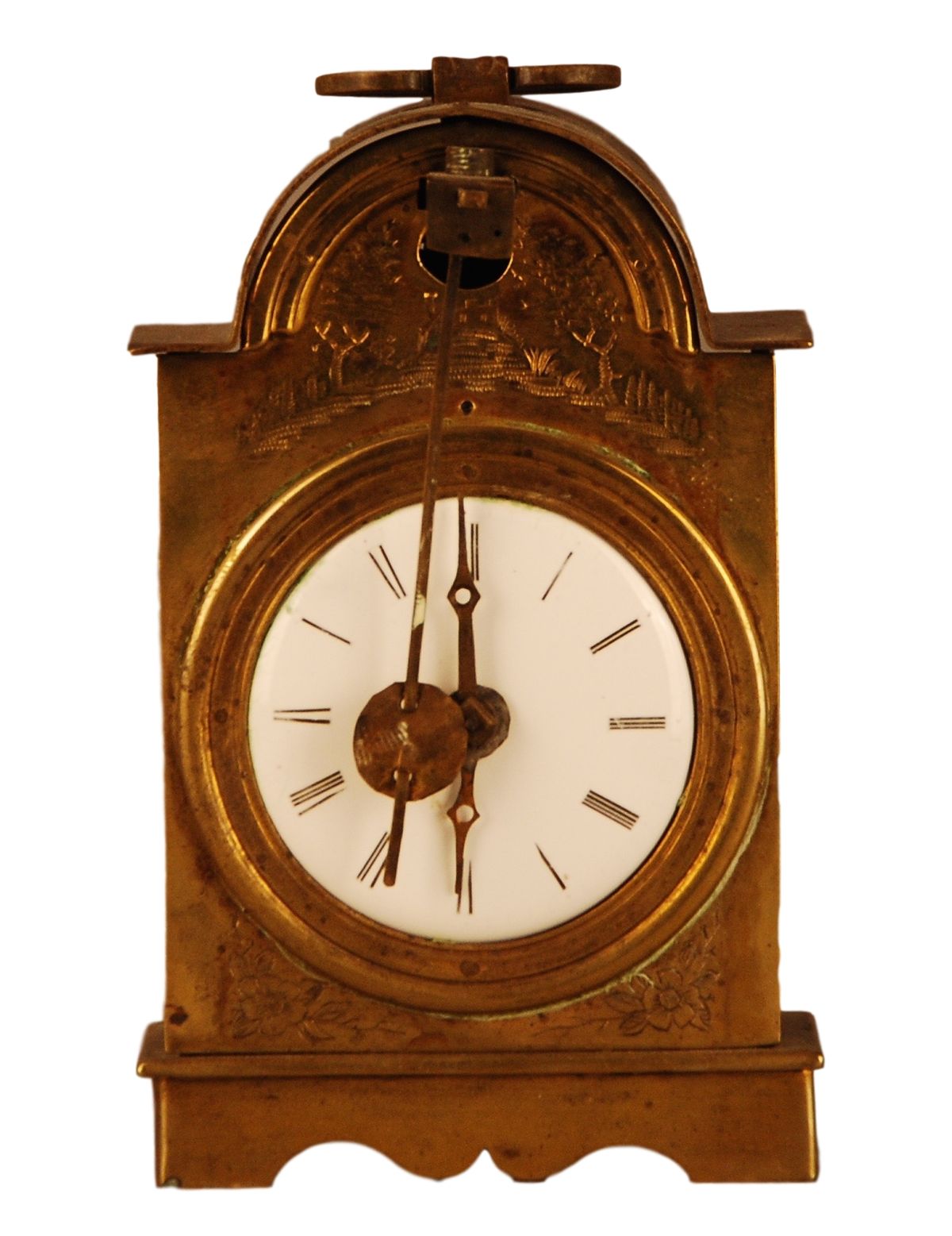 C03 Miniature engraved vorderzapler travel clock - image 1