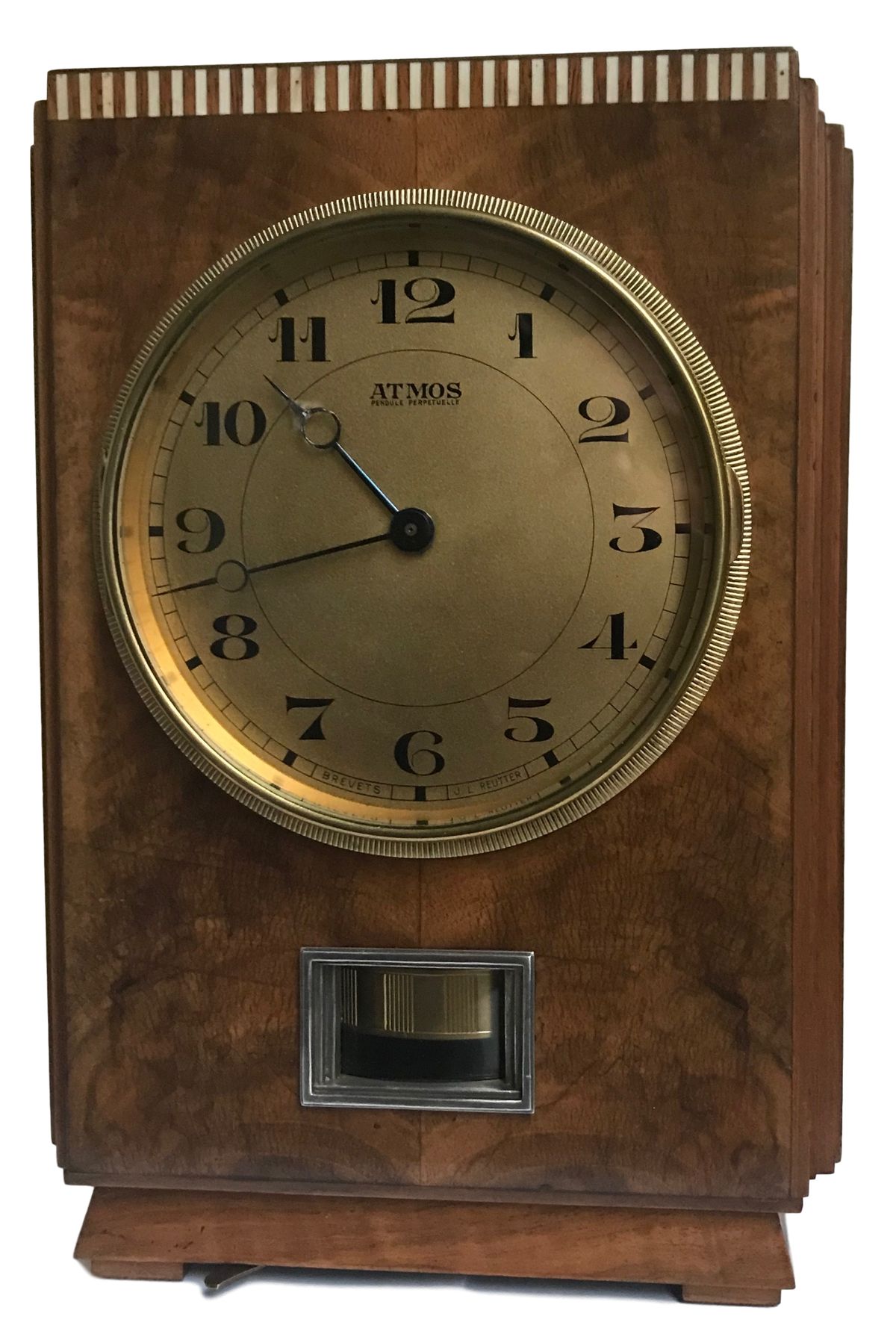 M238 Wooden Atmos clock, walnut veneers, J.L. Reutter, model LG I, No 602 - image 1