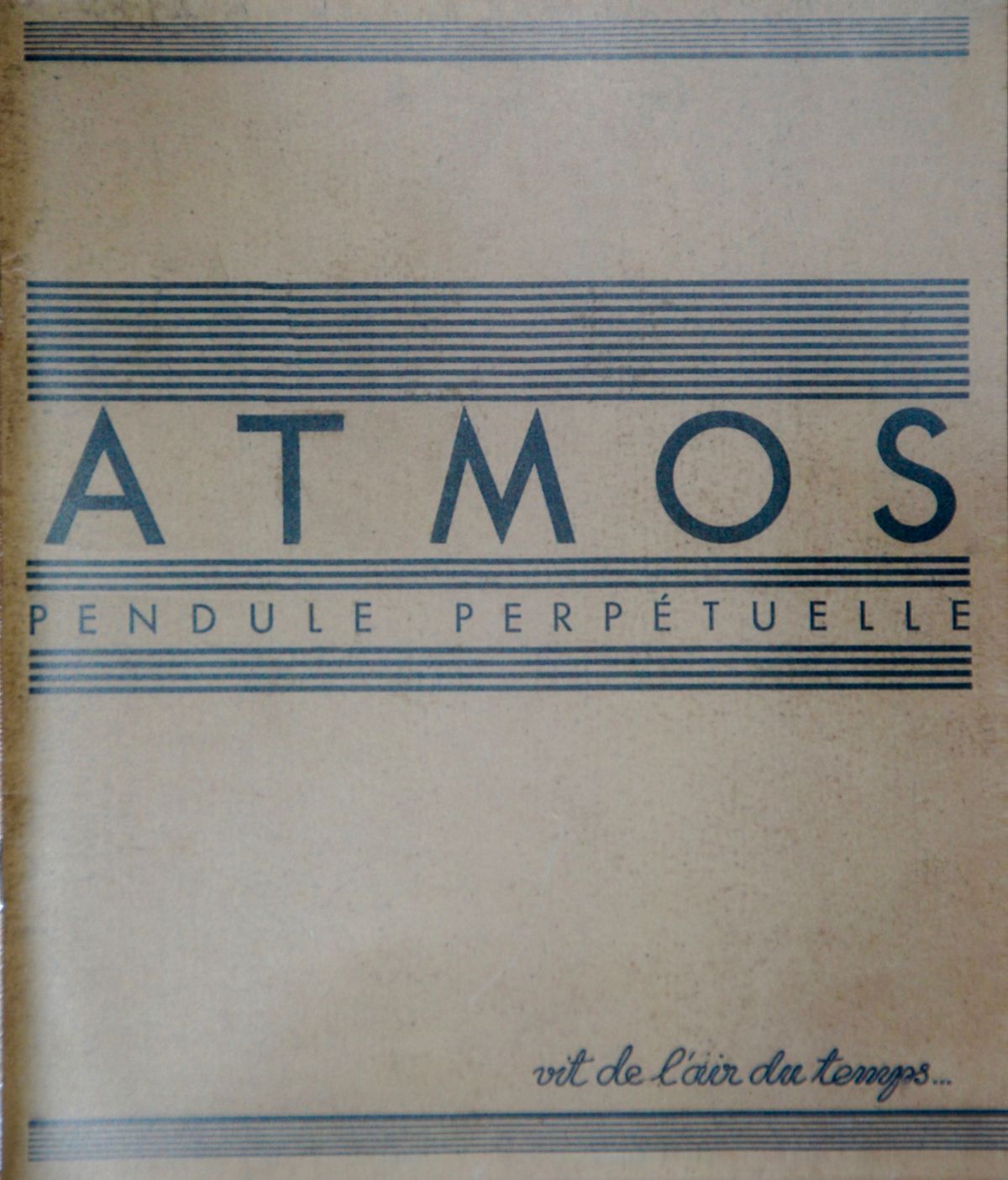 Herdruk Reutter Atmos pendule brochure met toevoegingen - afbeelding 1