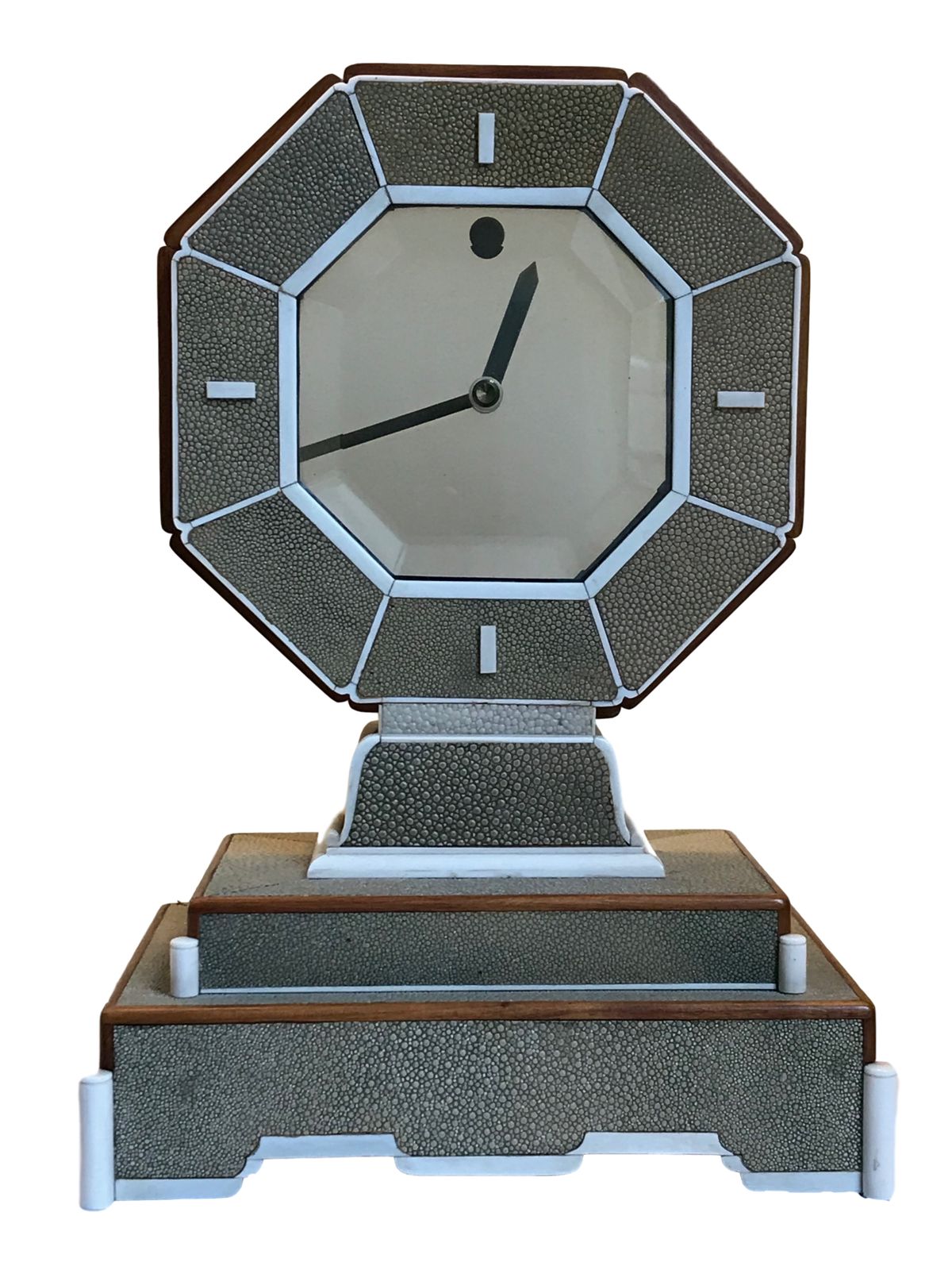 m255 Mystery clock with shagreen and bone - image 1