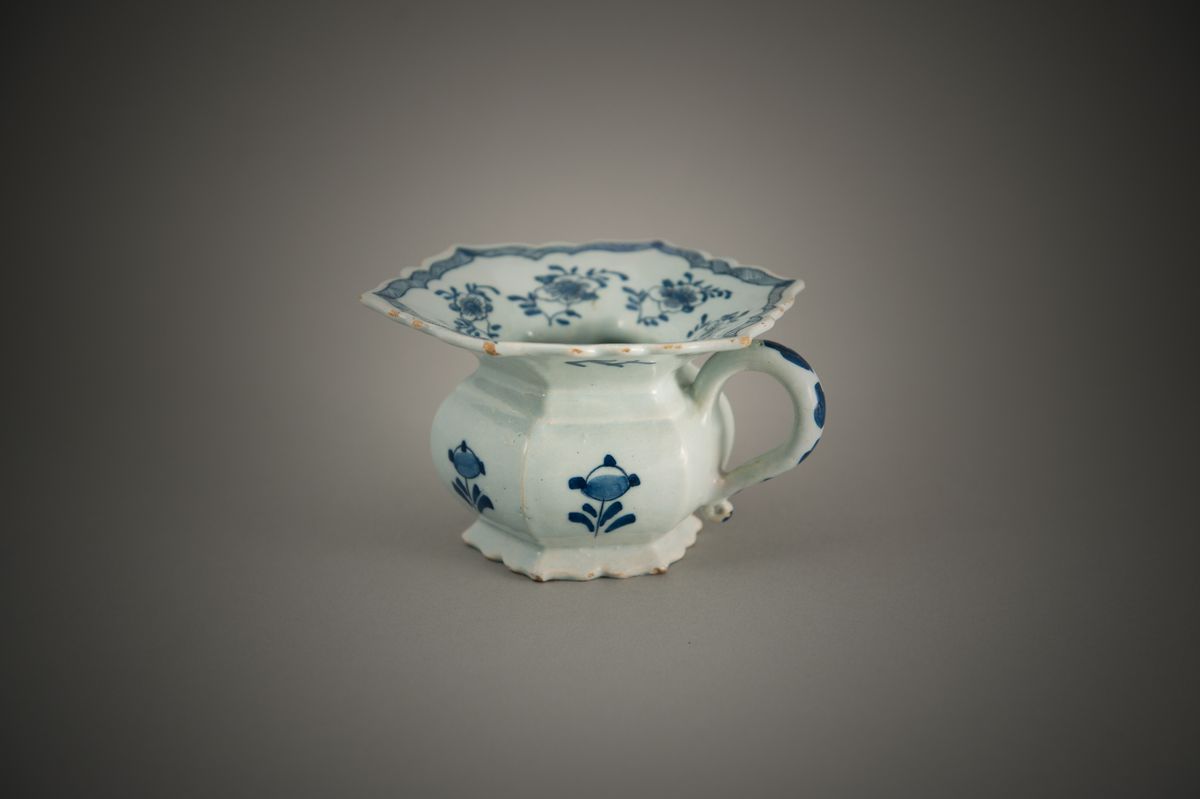 A Blue and White Cuspidor