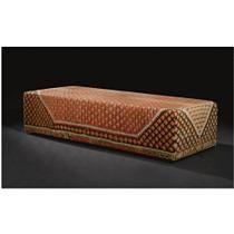 A Hassock entirely covered in a Kelim