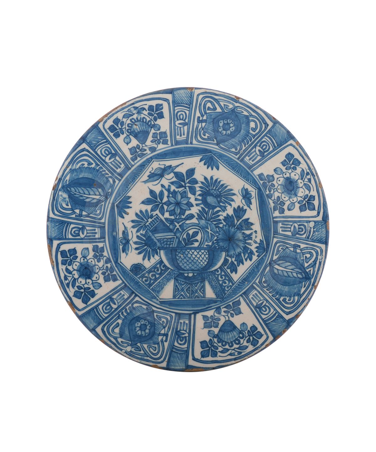 A Dutch Delft Charger with 'Wanli Decoration'