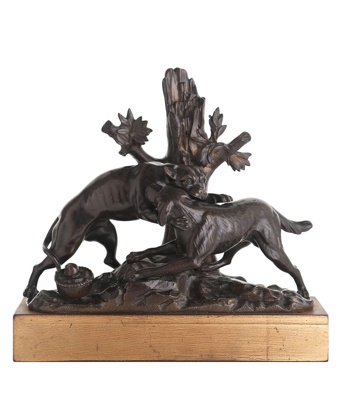 18th Century Bronze Sculpture of Two Fighting Dogs, Naturalistically Modeled - image 1