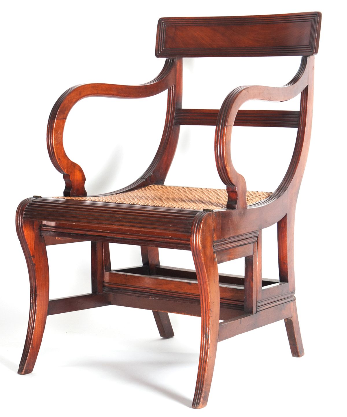 A Regency Mahogany Metamorphic Library Chair/Steps - image 1