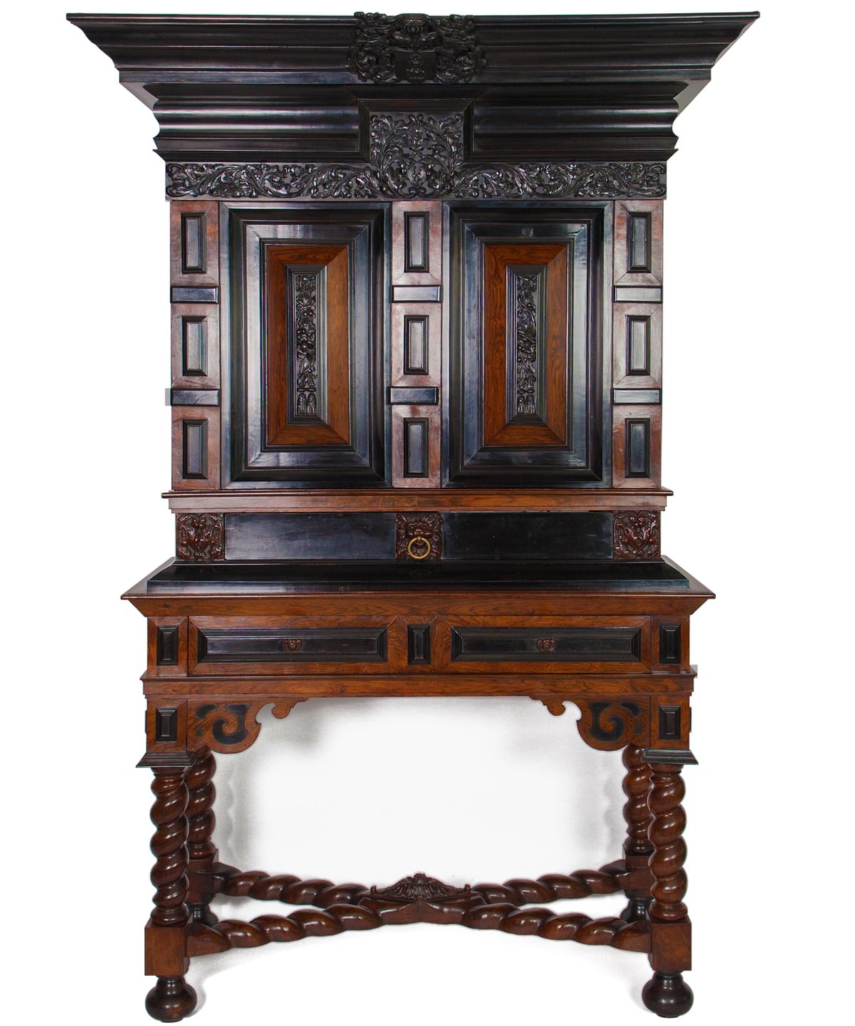 A Rare Dutch XVIIth. Century Cabinet-on-Stand. A so-called   “Kraamkamerkast” - image 1