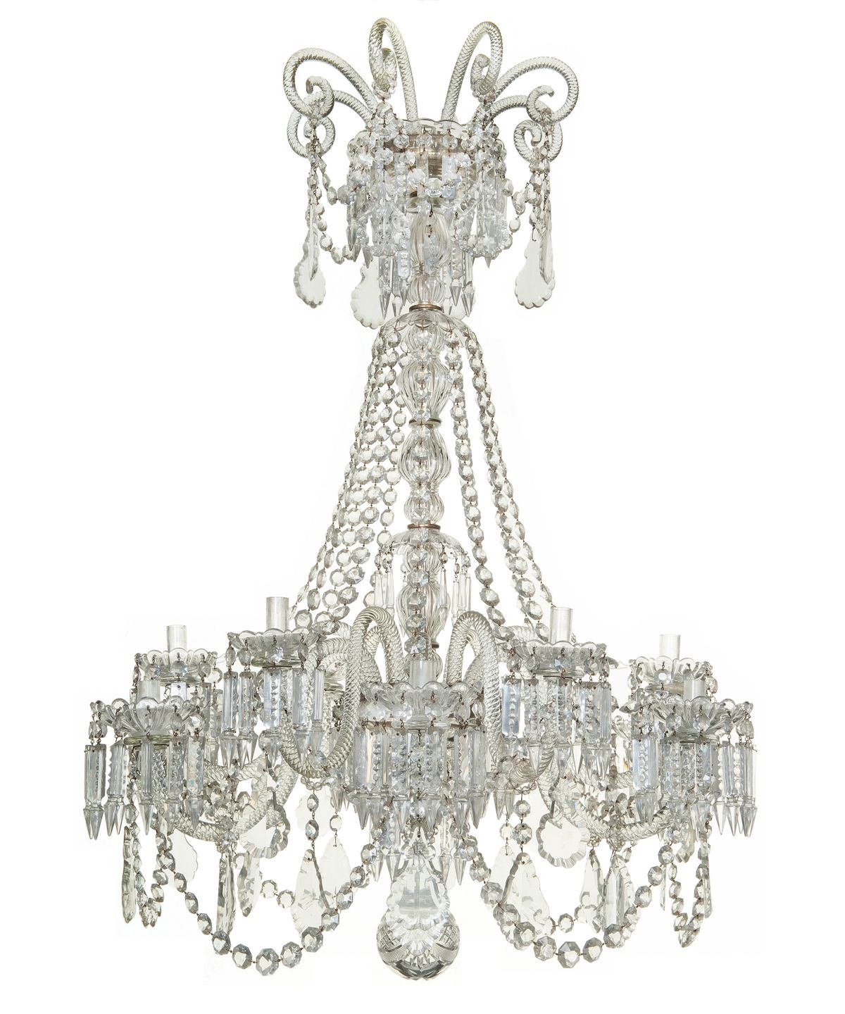 An Empire Crystal 12-Lights Chandelier