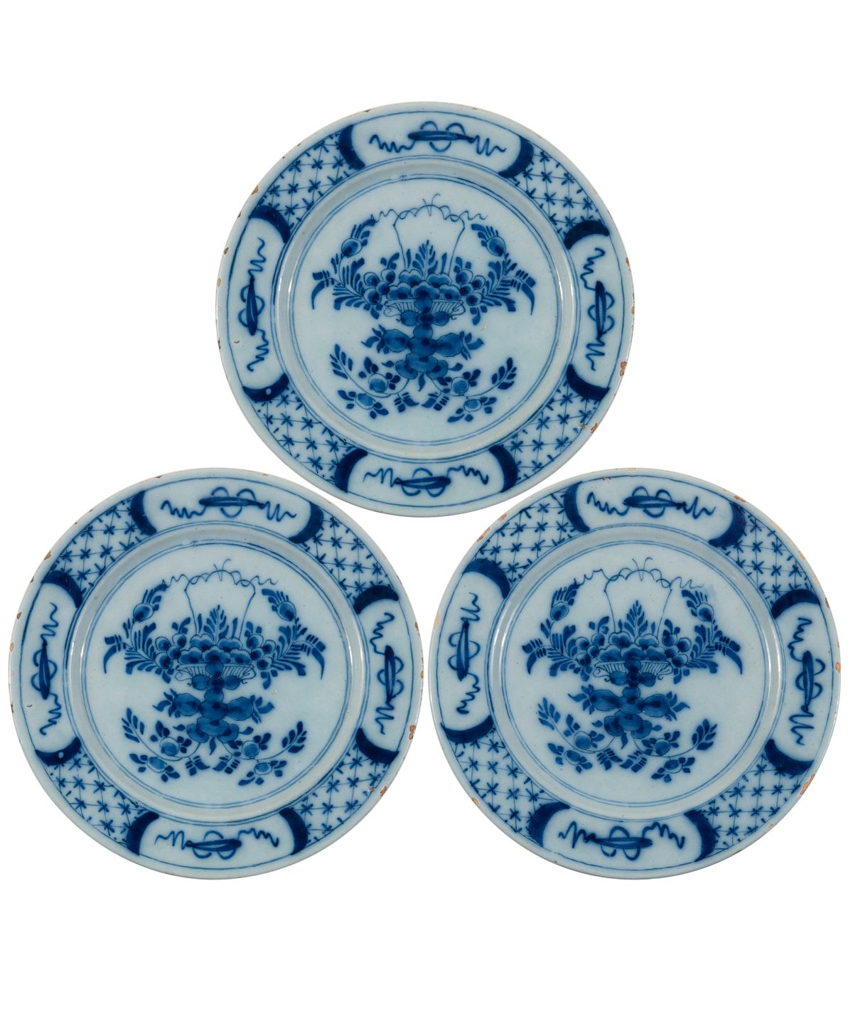 A Set of Three Dutch Delft Blue and White Dishes - image 1