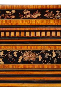 A Dutch Louis Seize secrétaire à abattant with lacquer panels - afbeelding 4