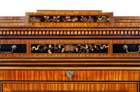 A Dutch Louis Seize secrétaire à abattant with lacquer panels - afbeelding 2