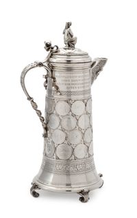 A large German silver 'thaler' Bismarck jug - image 1