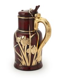 Russian silver-gilt and laquer lidded jug - image 2