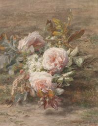Flower still life with roses - afbeelding 1