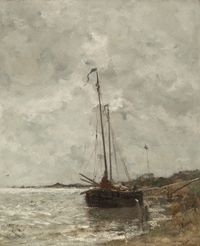 Ship on riverbank - afbeelding 1