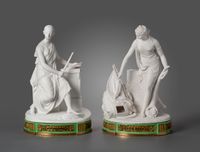 A pair of biscuit porcelain figures, Justice and Peace by Dihl et Guérhard, Paris - image 1
