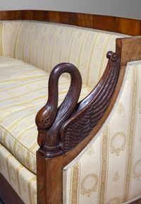 A mahogany Empire sofa with carved swans - image 2