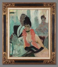 JEAN GABRIEL DOMERGUE (1889-1962) – COUPLE AT THE TABLE - afbeelding 2