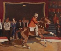KEES MAKS (1876-1967) – CIRCUS DIRECTOR JEAN HOUCKE IN THEATER CARRÉ AMSTERDAM - afbeelding 1