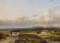 ANDREAS SCHELFHOUT (1787-1870) – DUNE LANDSCAPE IN SUMMERTIME - afbeelding 1
