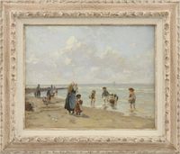 Beach scene with children playing - image 2
