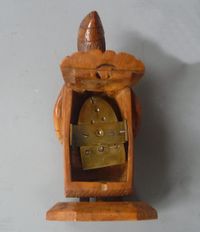 Zappler klok, mascotte figuur, miniatuur klok,  ‘Neuburger & Sohnen à Paris’,  circa 1880. - afbeelding 4