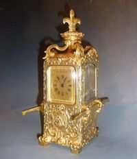 Exclusive gilt bronze portable coach clock, by Lawson & Son, Paris, France circa 1890. - image 1