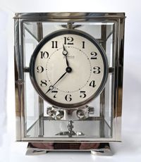 Een nikkelen Atmos klok, Reutter, no 8858 Frankrijk ca.1930. - afbeelding 1