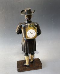 Schwarzwälder Uhren träger, klokkenmannetje, Zwarte Woud circa 1860. - afbeelding 2