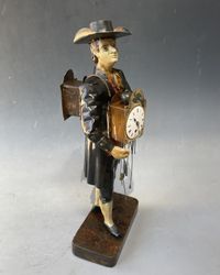 Schwarzwälder Uhren träger, klokkenmannetje, Zwarte Woud circa 1860. - afbeelding 4