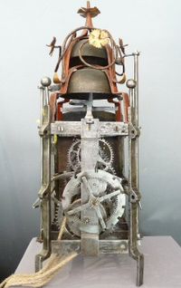 A gothic iron clock with foliot, South Germany, dated 1607. - image 2